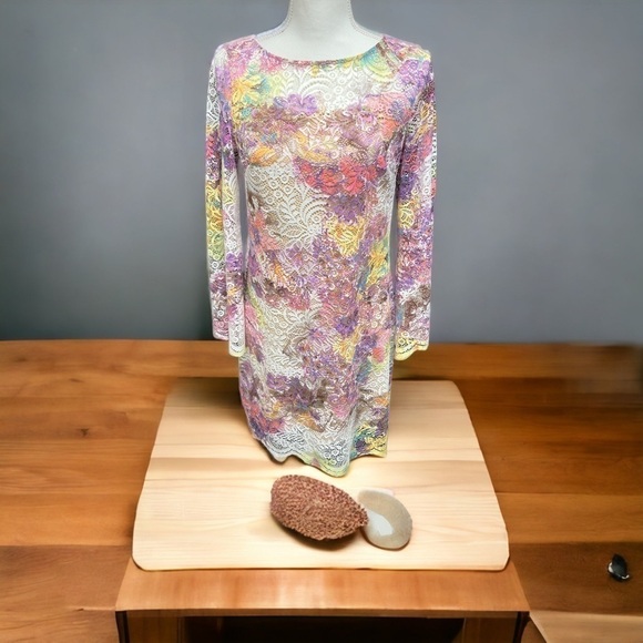 Rachel Rachel Roy Women’s Purple Multi Color
Printed Lace Dress Size 2 - Picture 5 of 5